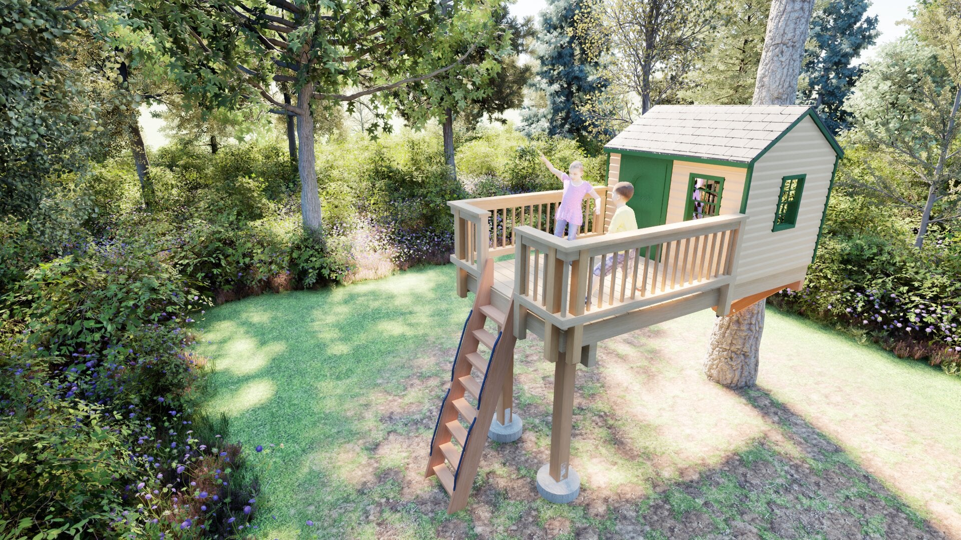 Tree Top Playhouse CABIN XL - 6&