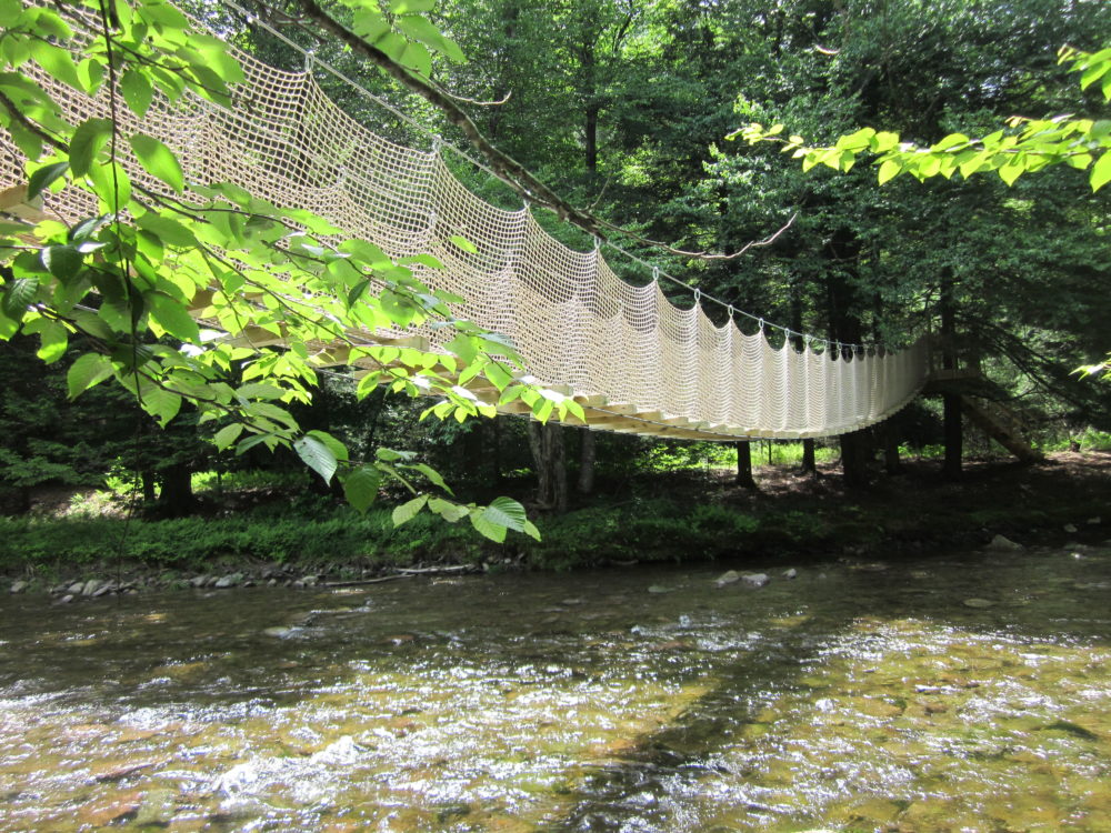 Bridge Rope Over Water Rope Bridge over River - Tree Top Builders