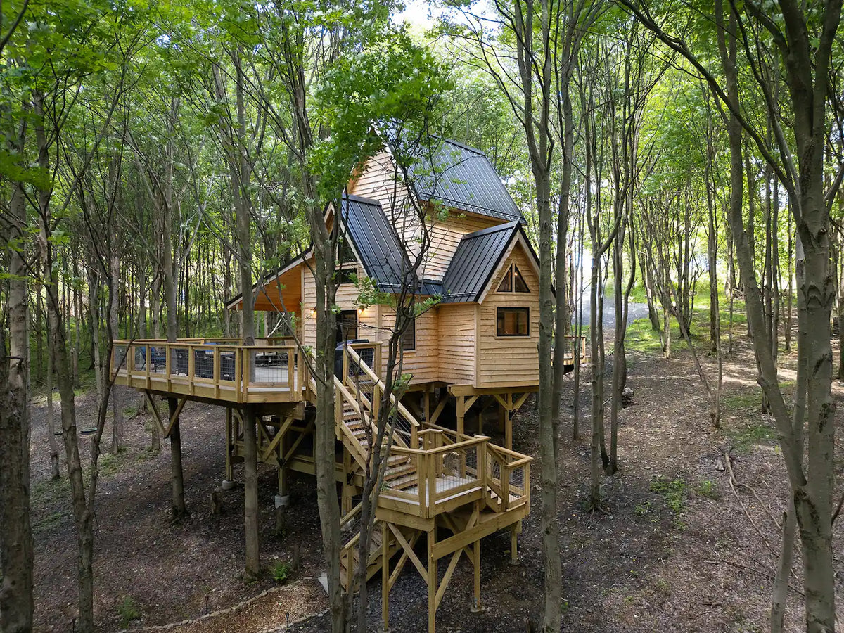 View Point Tree House Bird's Eye View Treehouse Rental - Tree Top Builders